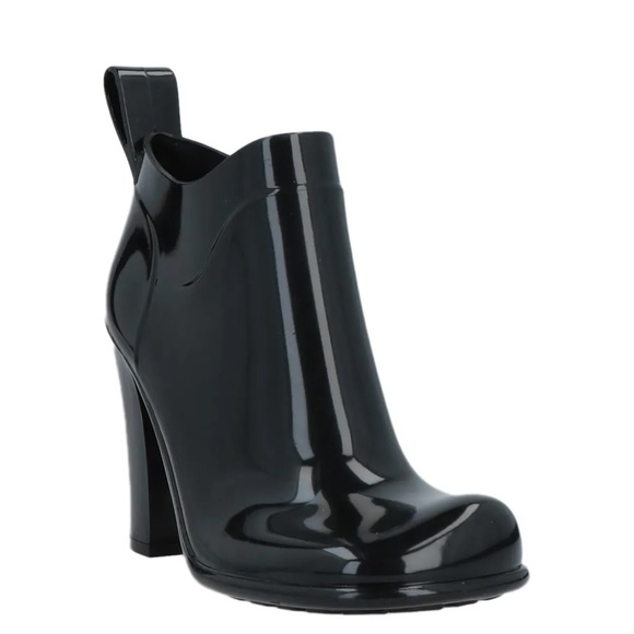 BOTTEGA VENETA Bottes cheville brillantes US6 EU36 noires fabriquées en Ital - Picture 2 of 4